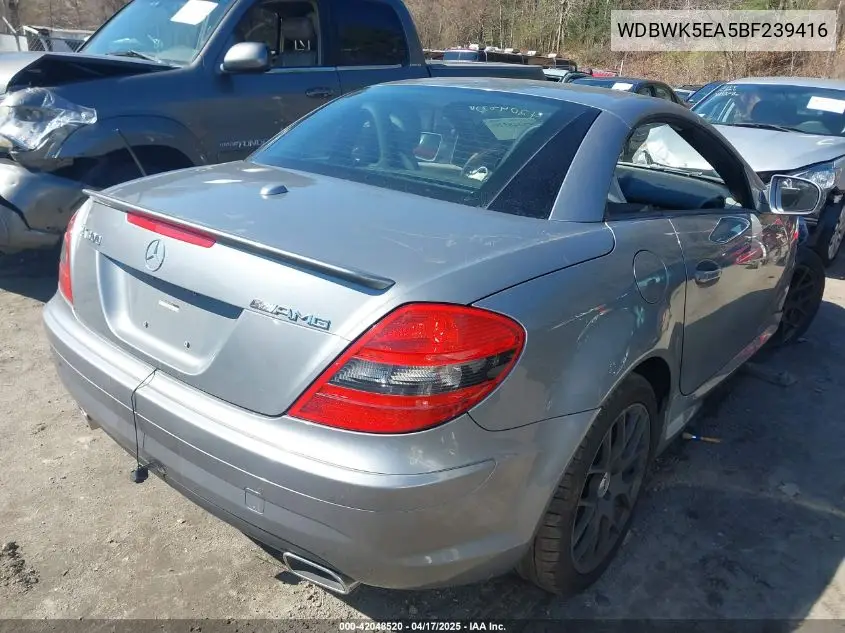 2011 Mercedes-Benz Slk 300 VIN: WDBWK5EA5BF239416 Lot: 42048520