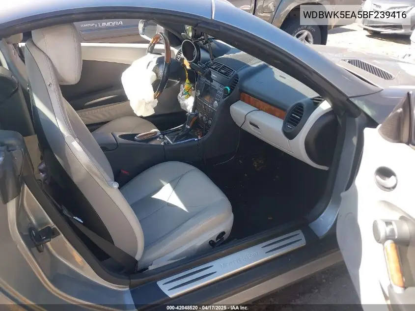 2011 Mercedes-Benz Slk 300 VIN: WDBWK5EA5BF239416 Lot: 42048520