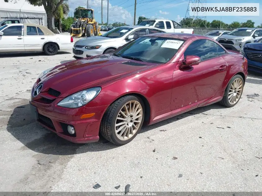 2011 Mercedes-Benz Slk 350 VIN: WDBWK5JA8BF235883 Lot: 42589247