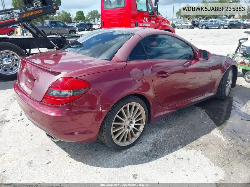 2011 Mercedes-Benz Slk 350 VIN: WDBWK5JA8BF235883 Lot: 42589247