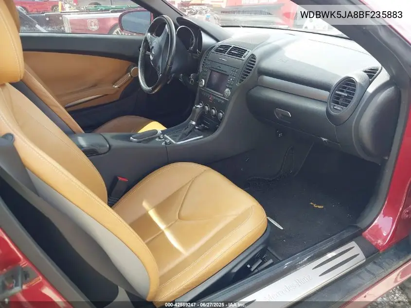 2011 Mercedes-Benz Slk 350 VIN: WDBWK5JA8BF235883 Lot: 42589247