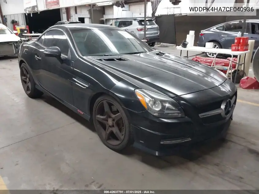 2012 Mercedes-Benz Slk 250 VIN: WDDPK4HA7CF040936 Lot: 42637791