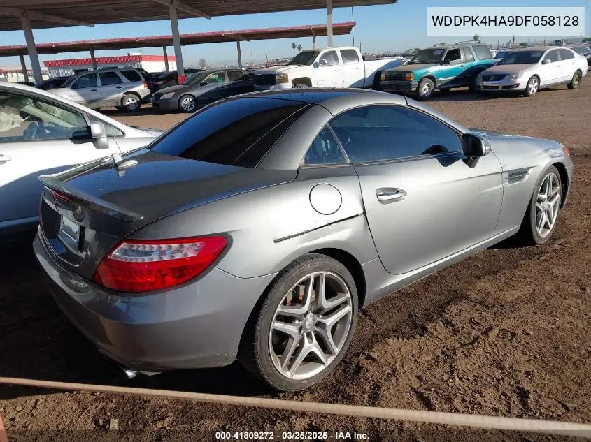 2013 Mercedes-Benz Slk 250 VIN: WDDPK4HA9DF058128 Lot: 41809272