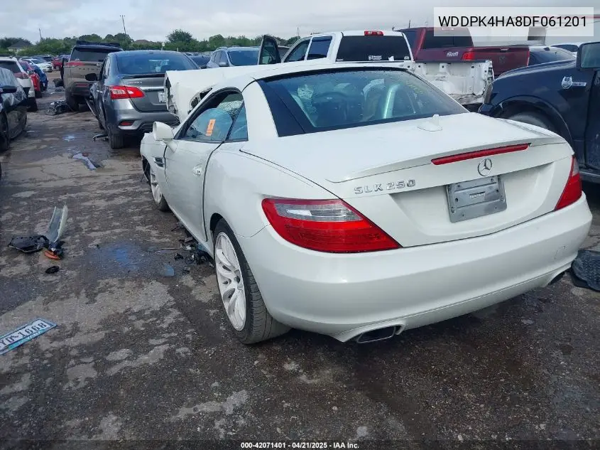 2013 Mercedes-Benz Slk 250 VIN: WDDPK4HA8DF061201 Lot: 42071401