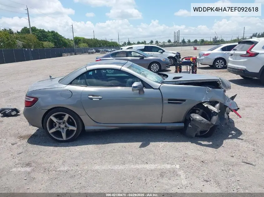 2014 Mercedes-Benz Slk 250 VIN: WDDPK4HA7EF092618 Lot: 42150470
