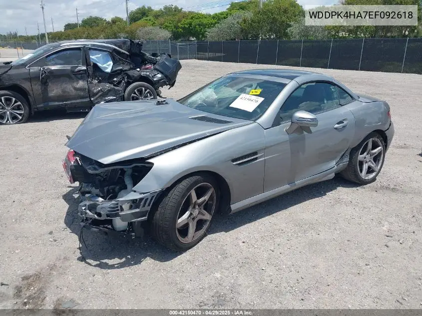 2014 Mercedes-Benz Slk 250 VIN: WDDPK4HA7EF092618 Lot: 42150470