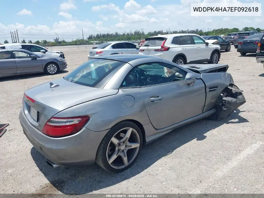 2014 Mercedes-Benz Slk 250 VIN: WDDPK4HA7EF092618 Lot: 42150470