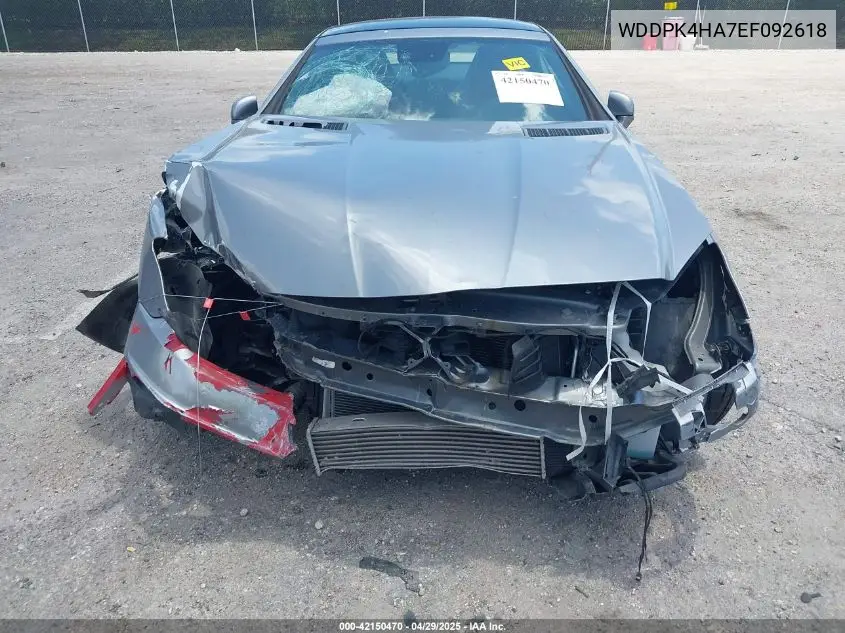 2014 Mercedes-Benz Slk 250 VIN: WDDPK4HA7EF092618 Lot: 42150470