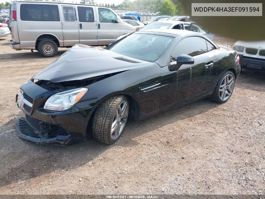 2014 Mercedes-Benz Slk 250 VIN: WDDPK4HA3EF091594 Lot: 42471321