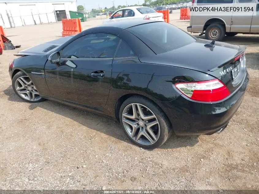 2014 Mercedes-Benz Slk 250 VIN: WDDPK4HA3EF091594 Lot: 42471321