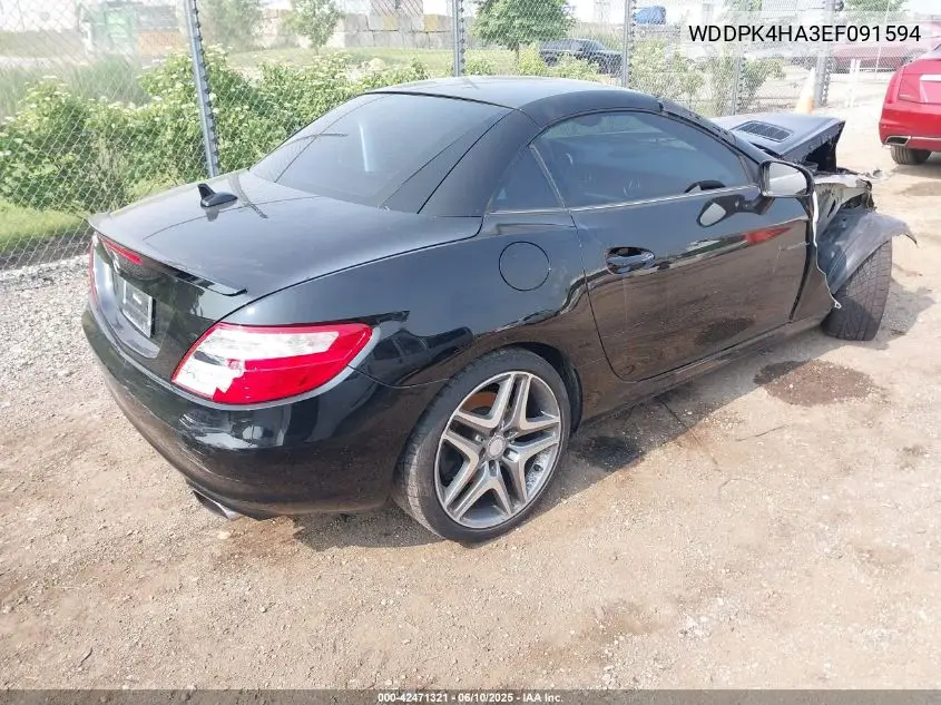 2014 Mercedes-Benz Slk 250 VIN: WDDPK4HA3EF091594 Lot: 42471321