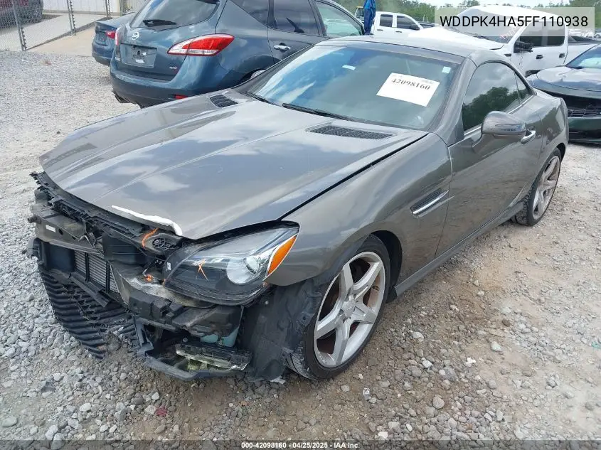 2015 Mercedes-Benz Slk 250 VIN: WDDPK4HA5FF110938 Lot: 42098160