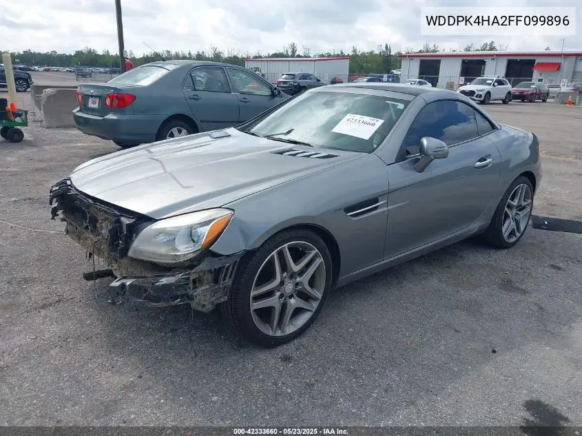 2015 Mercedes-Benz Slk 250 VIN: WDDPK4HA2FF099896 Lot: 42333660