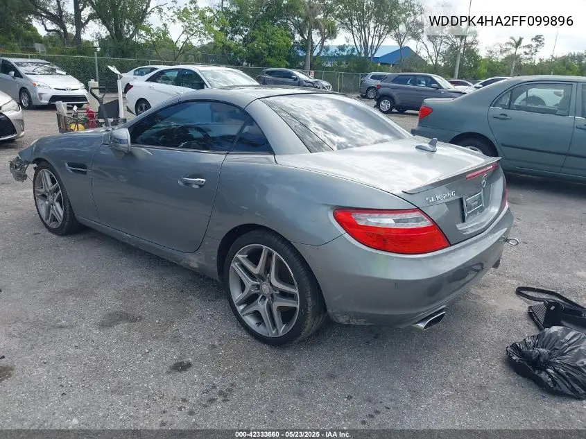2015 Mercedes-Benz Slk 250 VIN: WDDPK4HA2FF099896 Lot: 42333660
