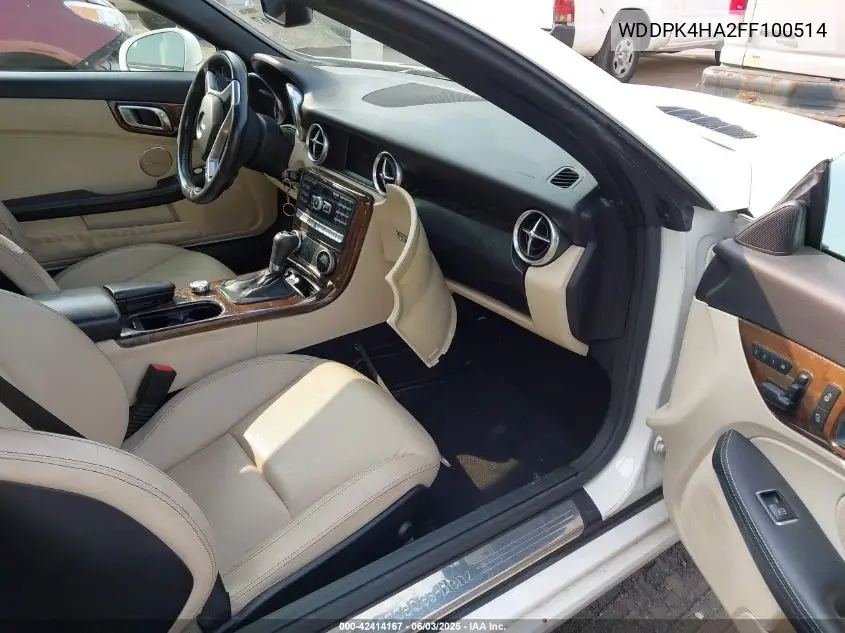 2015 Mercedes-Benz Slk 250 VIN: WDDPK4HA2FF100514 Lot: 42414167