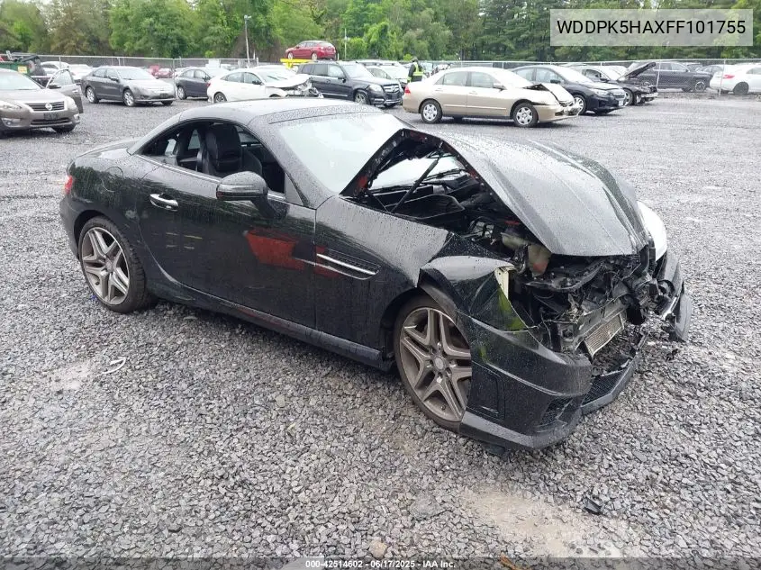 2015 Mercedes-Benz Slk 350 VIN: WDDPK5HAXFF101755 Lot: 42514602