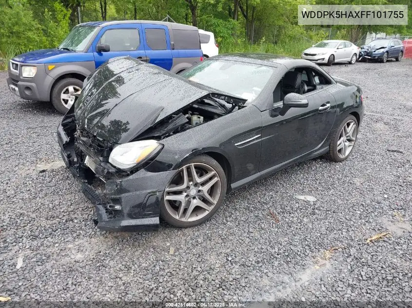 2015 Mercedes-Benz Slk 350 VIN: WDDPK5HAXFF101755 Lot: 42514602