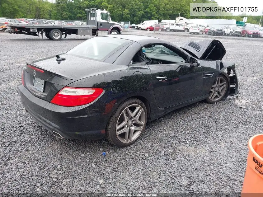2015 Mercedes-Benz Slk 350 VIN: WDDPK5HAXFF101755 Lot: 42514602