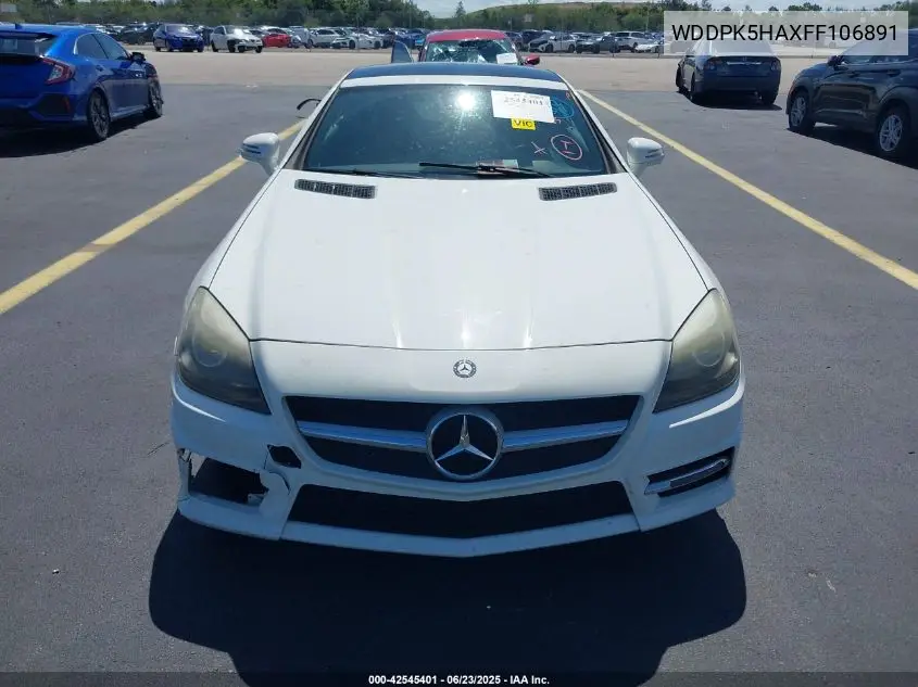 2015 Mercedes-Benz Slk 350 VIN: WDDPK5HAXFF106891 Lot: 42545401