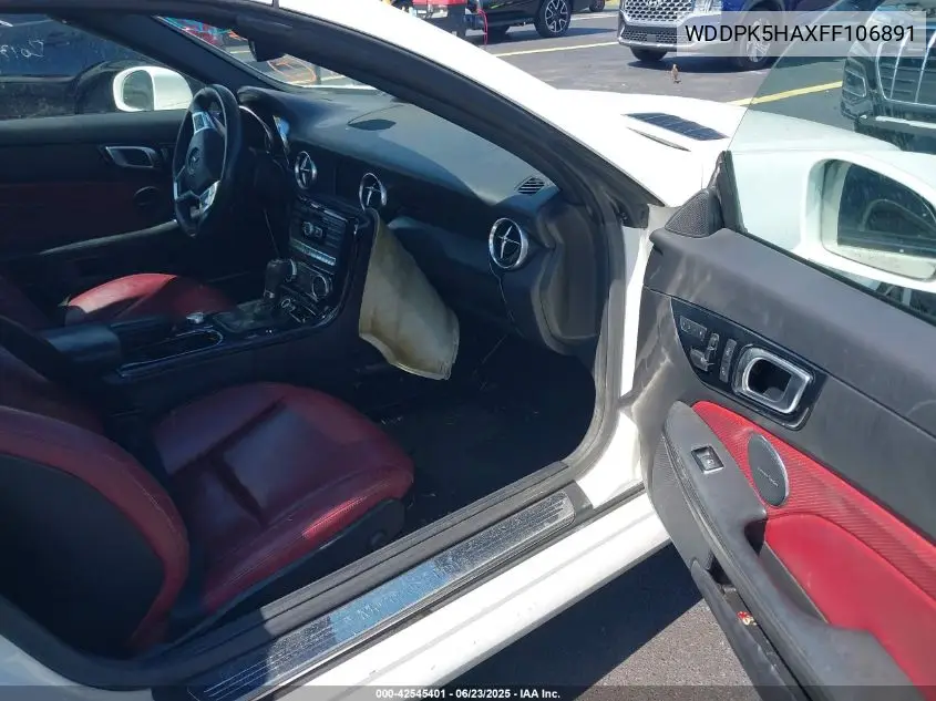 2015 Mercedes-Benz Slk 350 VIN: WDDPK5HAXFF106891 Lot: 42545401