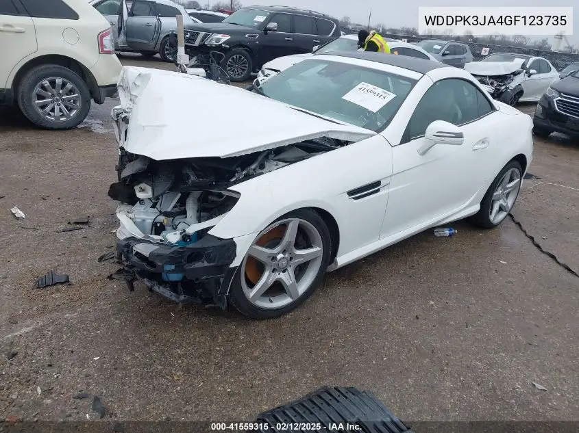 2016 Mercedes-Benz Slk 300 VIN: WDDPK3JA4GF123735 Lot: 41559315