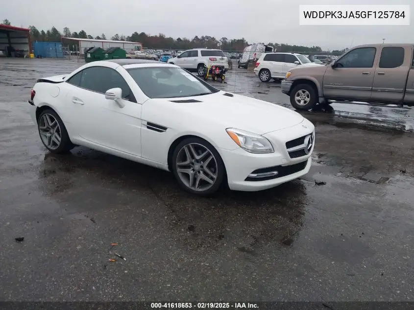 2016 Mercedes-Benz Slk 300 VIN: WDDPK3JA5GF125784 Lot: 41618653