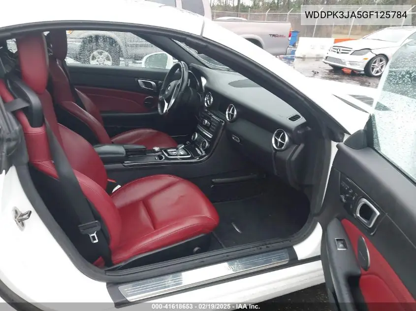 2016 Mercedes-Benz Slk 300 VIN: WDDPK3JA5GF125784 Lot: 41618653