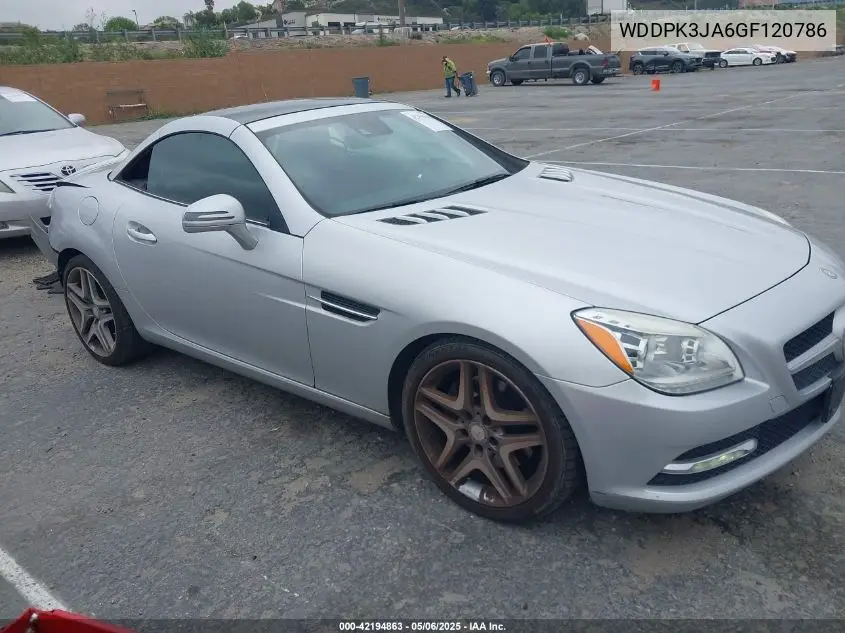 2016 Mercedes-Benz Slk 300 VIN: WDDPK3JA6GF120786 Lot: 42194863