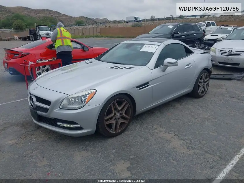2016 Mercedes-Benz Slk 300 VIN: WDDPK3JA6GF120786 Lot: 42194863