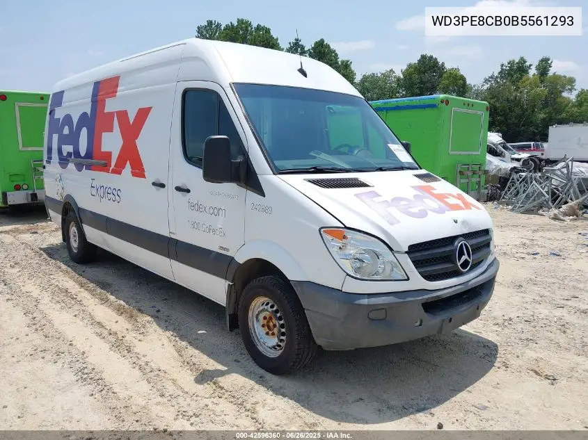2011 Mercedes-Benz Sprinter 2500 High Roof VIN: WD3PE8CB0B5561293 Lot: 42596360