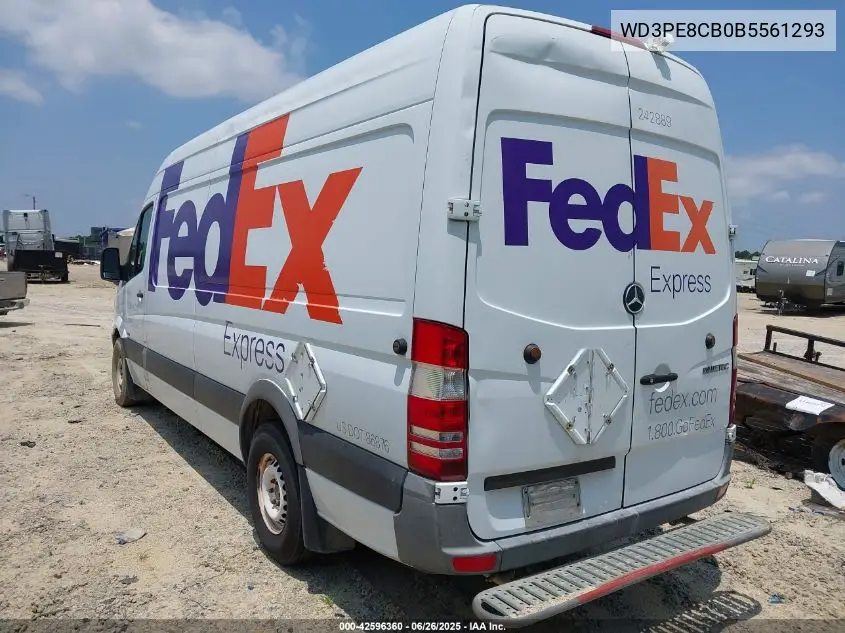 2011 Mercedes-Benz Sprinter 2500 High Roof VIN: WD3PE8CB0B5561293 Lot: 42596360
