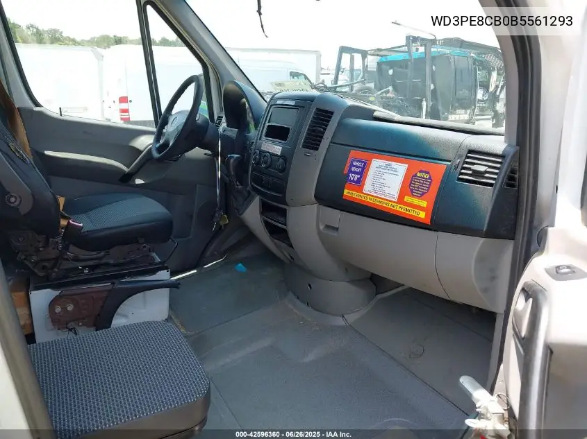2011 Mercedes-Benz Sprinter 2500 High Roof VIN: WD3PE8CB0B5561293 Lot: 42596360