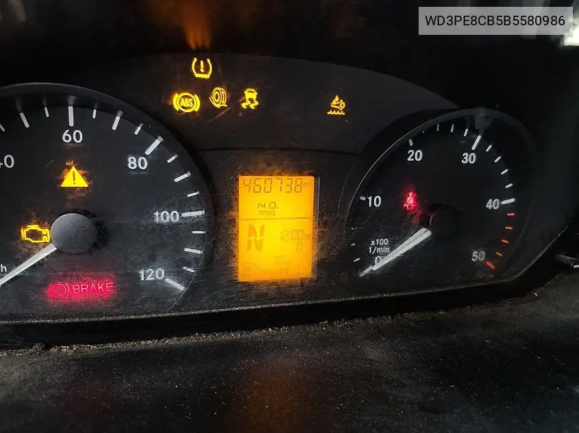 2011 Mercedes-Benz Sprinter 2500 VIN: WD3PE8CB5B5580986 Lot: 42601067