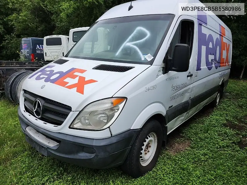 2011 Mercedes-Benz Sprinter 2500 VIN: WD3PE8CB5B5580986 Lot: 42601067