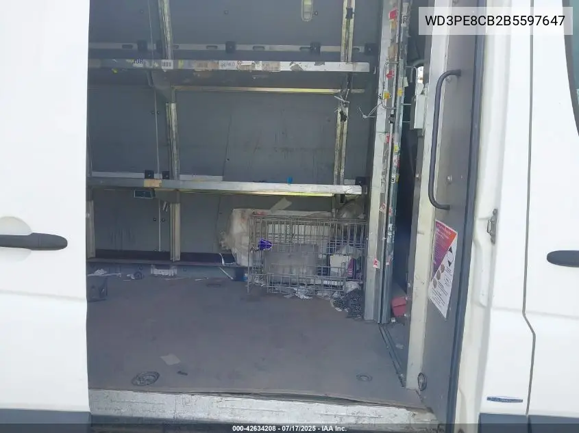 2011 Mercedes-Benz Sprinter 2500 High Roof VIN: WD3PE8CB2B5597647 Lot: 42634208