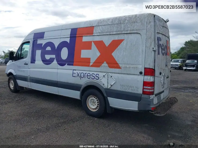 2011 Mercedes-Benz Sprinter 2500 High Roof VIN: WD3PE8CB2B5587023 Lot: 42766848