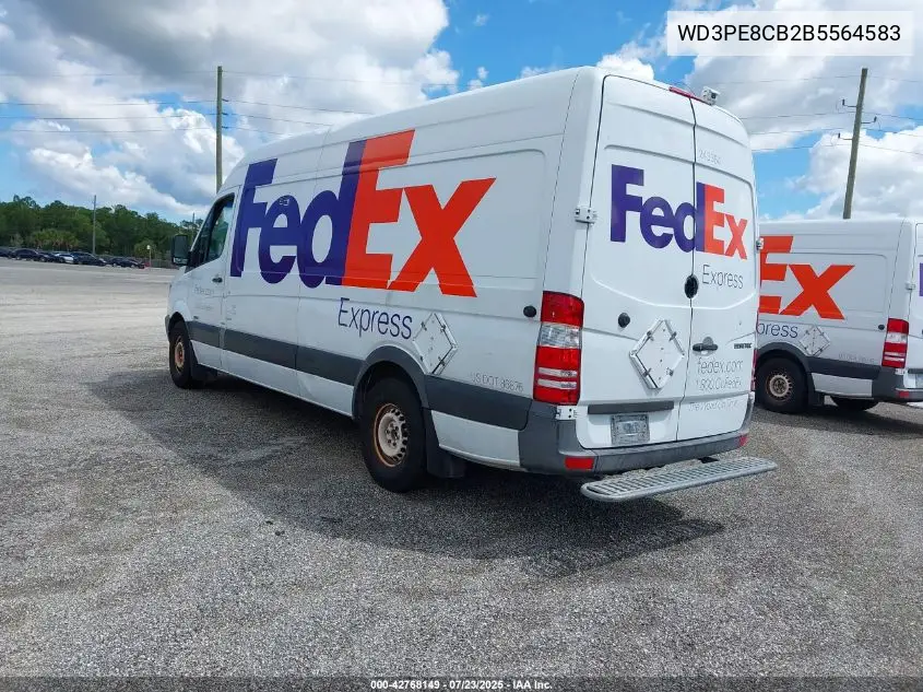 2011 Mercedes-Benz Sprinter 2500 High Roof VIN: WD3PE8CB2B5564583 Lot: 42768149