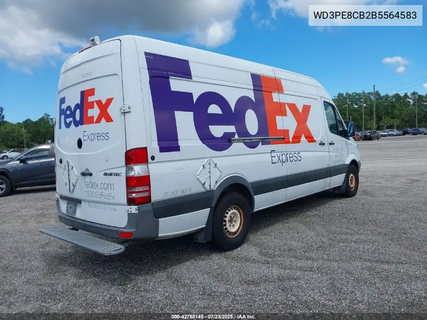 2011 Mercedes-Benz Sprinter 2500 High Roof VIN: WD3PE8CB2B5564583 Lot: 42768149
