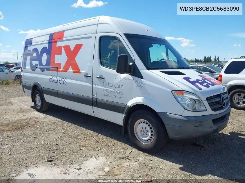 2012 Mercedes-Benz Sprinter 2500 High Roof VIN: WD3PE8CB2C5683090 Lot: 42211495