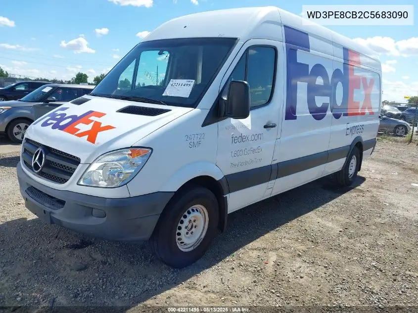 2012 Mercedes-Benz Sprinter 2500 High Roof VIN: WD3PE8CB2C5683090 Lot: 42211495