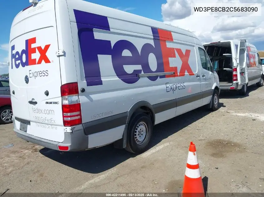 2012 Mercedes-Benz Sprinter 2500 High Roof VIN: WD3PE8CB2C5683090 Lot: 42211495