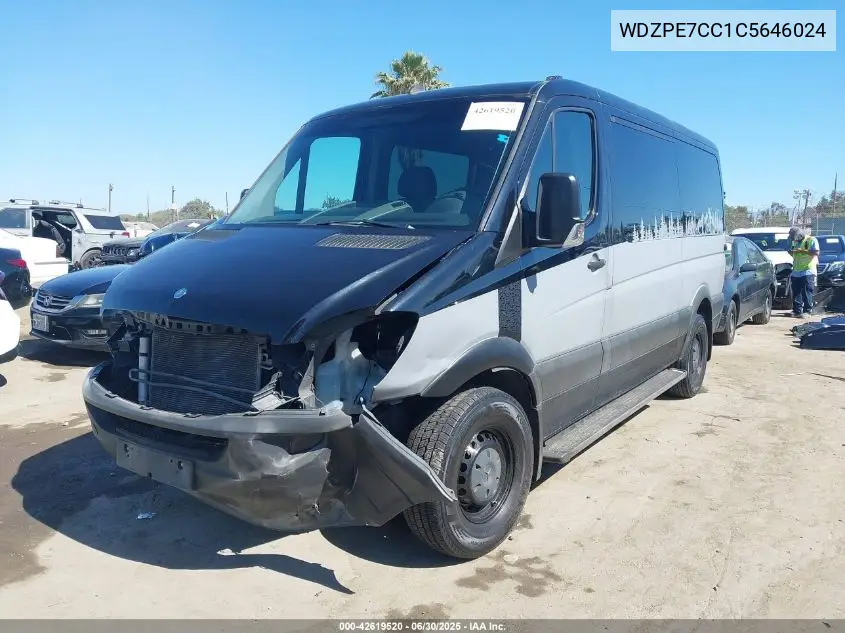 2012 Mercedes-Benz Sprinter 2500 Normal Roof VIN: WDZPE7CC1C5646024 Lot: 42619520
