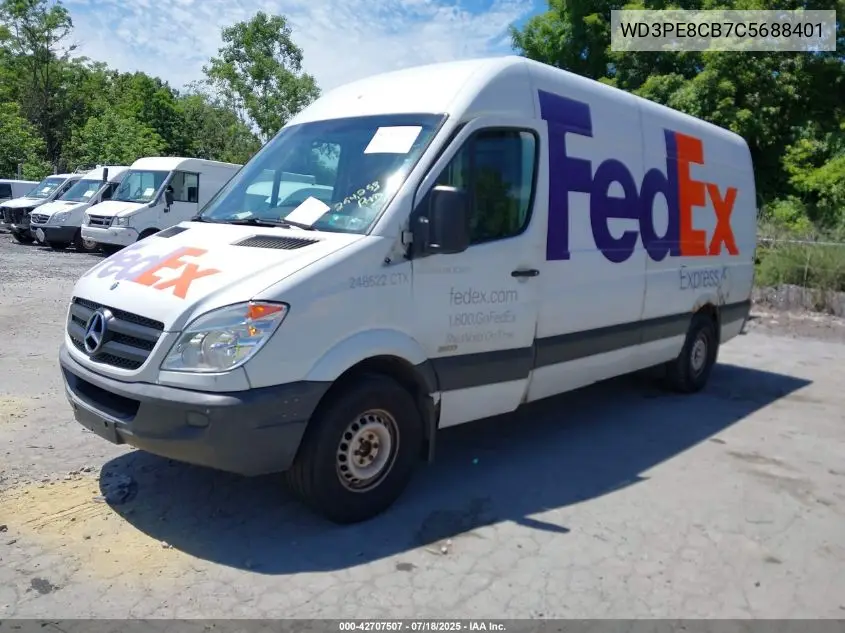 2012 Mercedes-Benz Sprinter 2500 High Roof VIN: WD3PE8CB7C5688401 Lot: 42707507
