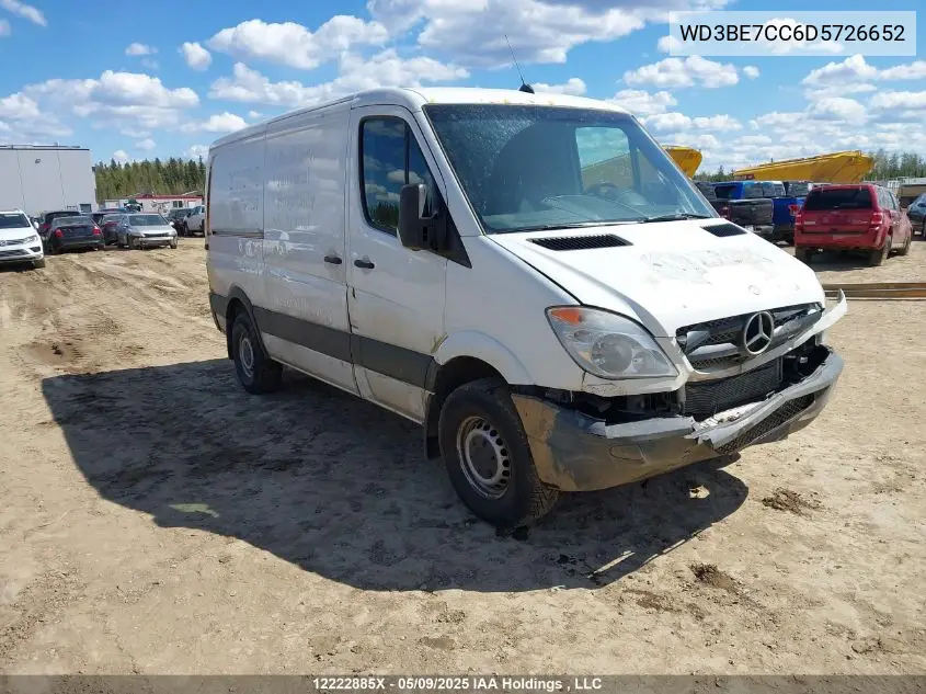 2013 Mercedes-Benz Sprinter 3500 Standard Roof VIN: WD3BE7CC6D5726652 Lot: 12222885X