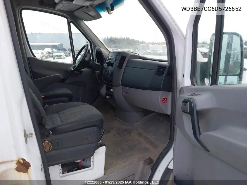 2013 Mercedes-Benz Sprinter 3500 Standard Roof VIN: WD3BE7CC6D5726652 Lot: 12222885X