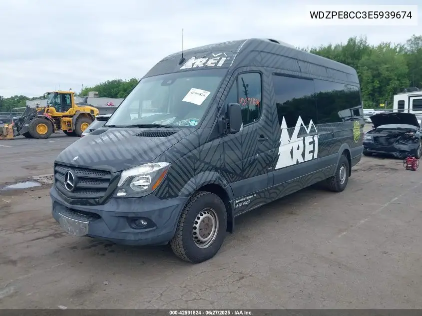 2014 Mercedes-Benz Sprinter 2500 High Roof VIN: WDZPE8CC3E5939674 Lot: 42591824