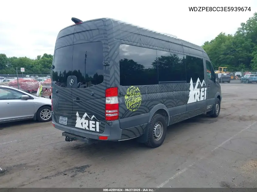2014 Mercedes-Benz Sprinter 2500 High Roof VIN: WDZPE8CC3E5939674 Lot: 42591824