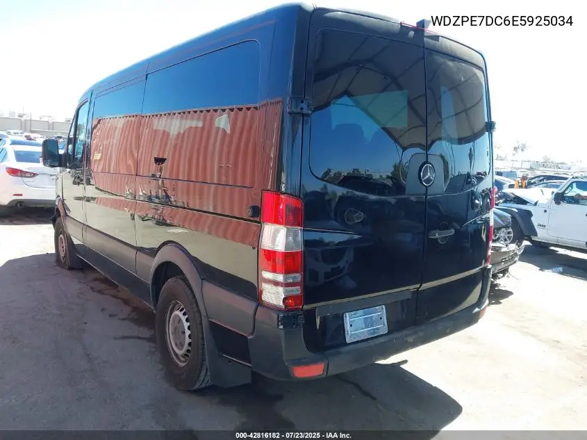 2014 Mercedes-Benz Sprinter 2500 Normal Roof VIN: WDZPE7DC6E5925034 Lot: 42816182