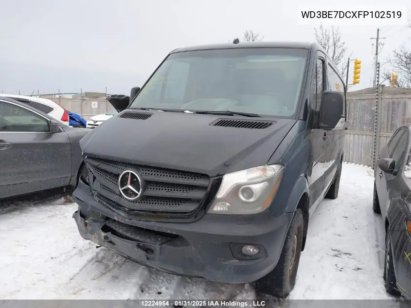 2015 Mercedes-Benz Sprinter 2500 VIN: WD3BE7DCXFP102519 Lot: 12224954