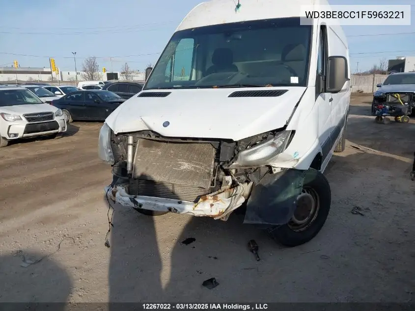 2015 Mercedes-Benz Sprinter 2500 High Roof V6 VIN: WD3BE8CC1F5963221 Lot: 12267022